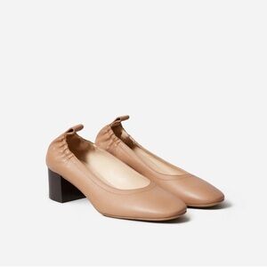Everlane day high heel in pecan stacked Size 7.5 NWT